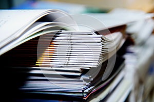 stack of books in the shop