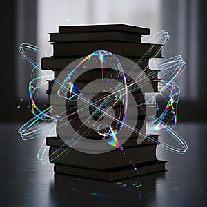 Futuristic elements, possibly symbolizing the intersection of technology