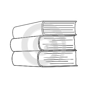 Stack of books sketch. Drawings engrave pile of old vintage dictionary and study research book vector illustration