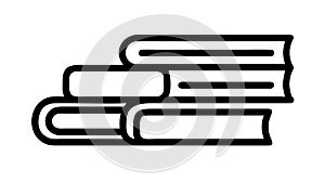 Stack of Books Vector Icon for Education Knowledge, vector design Generative AI