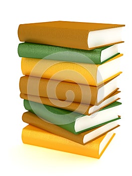 Stack of Books on white background