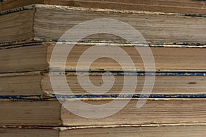 Stack of books on white background. Conceptual background of learning, education, science or x literature