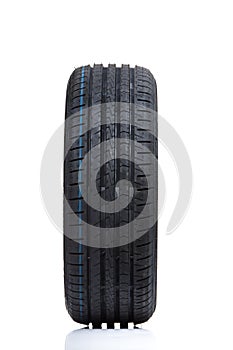 Stack of brand new high performance car tires