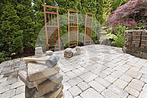 Stack of Brick Pavers for Hardscape