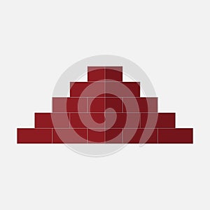 Stack of Brick Wall Vector Illustration Graphic