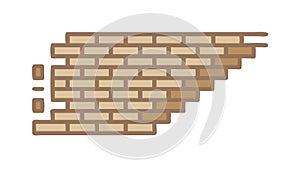 Stack of Bricks, Construction Material and Building Icon, vector design Generative AI
