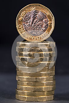 Stack of British Pound Coins