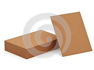 Stack of brown cardboard sheets