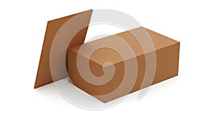 Stack of brown cardboard sheets