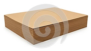 Stack of brown cardboard sheets
