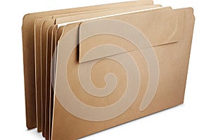 Stack of Brown File Folders