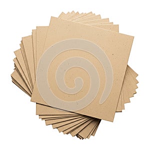 Stack of brown paper sheets