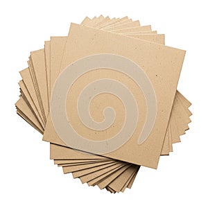 Stack of brown paper sheets