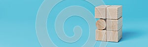 stack of building blocks, banner format