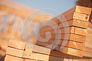 Stack of Building Lumber photo