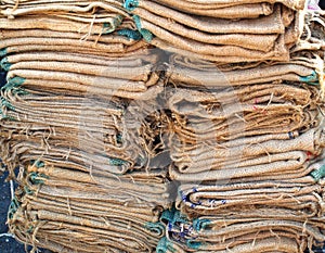 Stack of Burlap Bags
