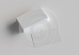 Stack of Business card mockup for branding identity. 3D render photo