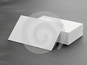 Stack of business cards, isolated on white background