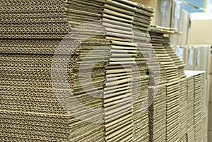 The stack of cardboard