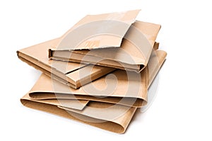 Stack of cardboard book mailers