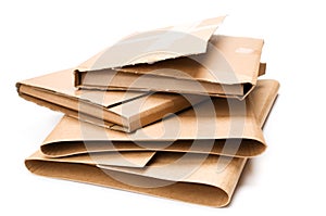 Stack of cardboard book mailers