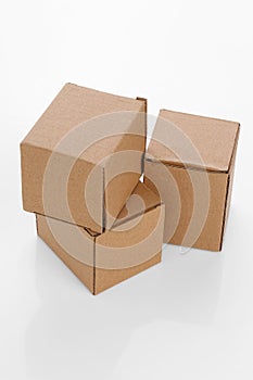 Stack of Cardboard box ,isolated