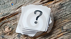 The Stack of Question Cards.AI generated image