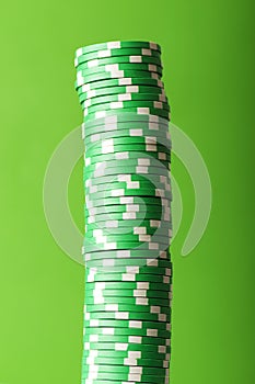 Stack of casino chips