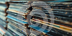 Stack of CDs Arrangement. Generative AI