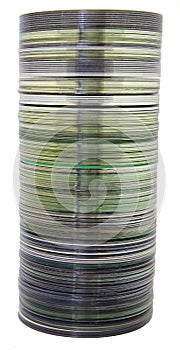Stack of CDs and DVDs