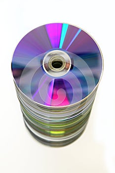 Stack of CDs and DVDs