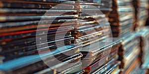 Stack of CDs. Generative AI