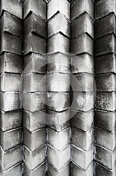 Stack of cement blocks at the construction site