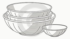 Stack of ceramic bowls, kitchenware and dining essentials, vector design Generative AI