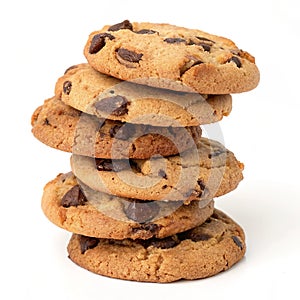 Stack of chocolate chip cookies