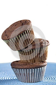 Stack of Chocolate Cupcakes