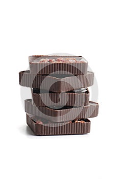 Stack of chocolate pralines