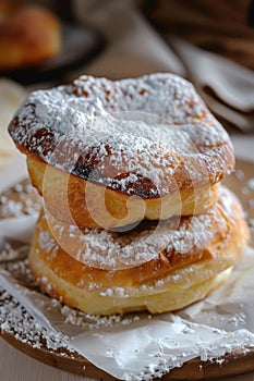 Stack of Cinnamon Pastry Rolls