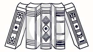 Stack of Classic Books Education and Reading Vector, vector design Generative AI