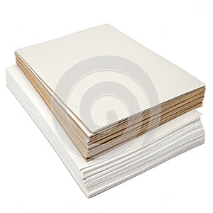 Paper sheets isolated on white background