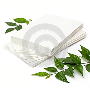 Paper sheets isolated on white background