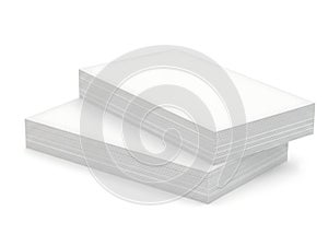 Stack of clean, white paper sheets