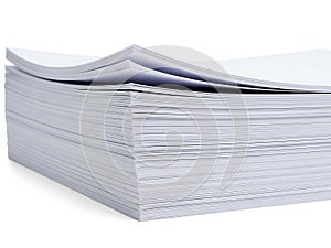 A stack of clean, white paper sheets