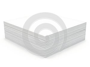Stack of clean, white paper sheets