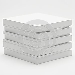 Stack of clean, white paper sheets