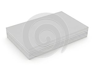 Stack of clean white paper sheets ready for use