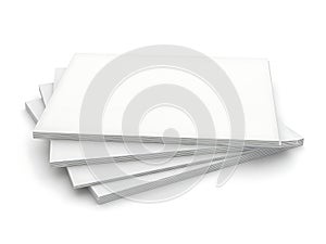 Stack of clean, white paper sheets ready for use