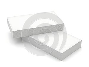 Stack of clean, white paper sheets ready for use