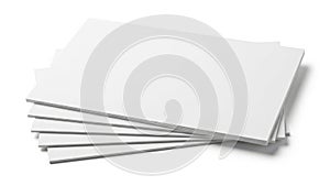 Stack of clean white printer paper neatly arranged on a flat surface