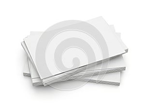 Stack of clean, white printer paper ready for use